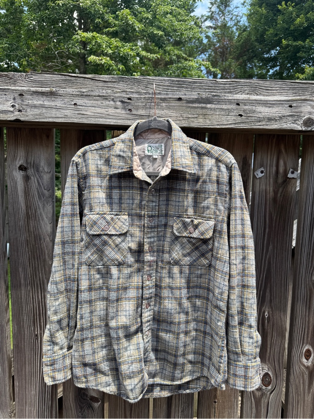 Vintage Penfield Trailwear Plaid Wool Flannel Shirt Jacket - Neutral Plaid